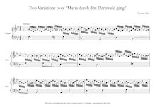 Partition complète, Two Variations over  Maria durch den Dornwald ging 
