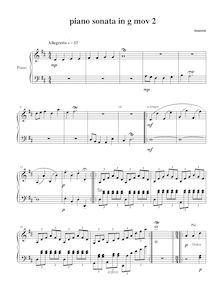 Partition , Thema Mit Variazoni: Andante, 2 Piano pièces, G major