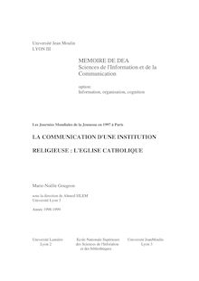 MEMOIRE DE DEA Sciences de l Information et de la Communication LA ...