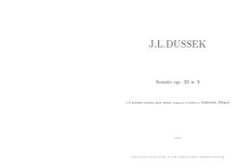 Partition complète, Piano Sonata, Piano Sonata in C minor, Dussek, Jan Ladislav