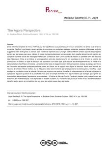The Agora Perspective - article ; n°14 ; vol.14, pg 185-198
