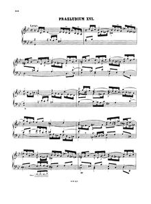 Partition Prelude et Fugue No.16 en G minor, BWV 885, Das wohltemperierte Klavier II