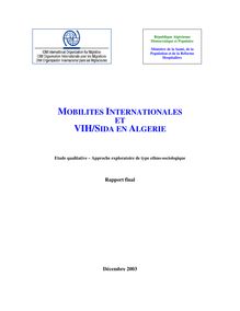 MOBILITES INTERNATIONALES ET VIH/SIDA EN ALGERIE