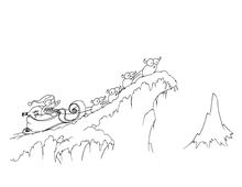 Coloriage alligator riding in a sleigh bluebison.net