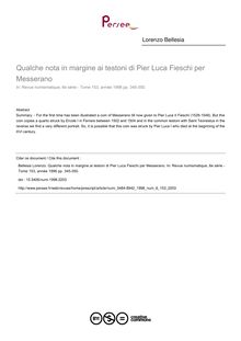 Qualche nota in margine ai testoni di Pier Luca Fieschi per Messerano - article ; n°153 ; vol.6, pg 345-350