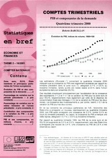 16/01 STATISTIQUES EN BREF - ECONOMIE ET FINANCES