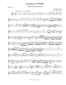 Partition flûte 2, Symphony No.29, B♭ major, Rondeau, Michel