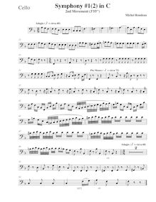 Partition violoncelles, Symphony No.1, C major, Rondeau, Michel par Michel Rondeau