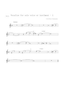 Partition No.1, Vocalises, Vocalises for Solo Voice or Instrument and Piano par Kazue Rockzaemon Isida