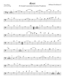 Partition viole de basse, basse clef, down 1 octave, Motets, Ferrabosco Sr., Alfonso