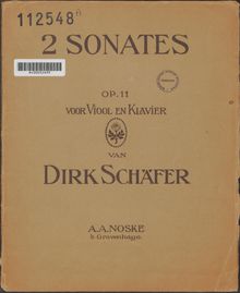 Partition complète, violon Sonata No.4, Schäfer, Dirk