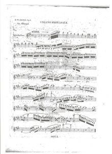 Partition de violon, Thème Allemand Varié, E major, Ernst, Heinrich Wilhelm