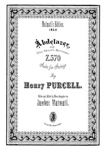 Partition complète, Abdelazer, The Moor s Revenge, Purcell, Henry par Henry Purcell
