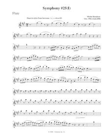 Partition flûte, Symphony No.25, A major, Rondeau, Michel