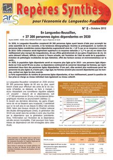 En Languedoc-Roussillon, + 27 300 personnes âgées dépendantes en 2030
