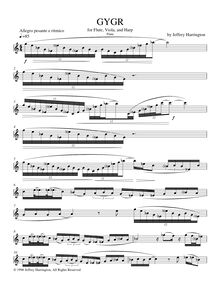Partition flûte , partie, Gygr, Harrington, Jeffrey Michael