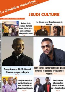 Le Quotidien Numérique d’Afrique n°2025 - du jeudi 8 septembre 2022