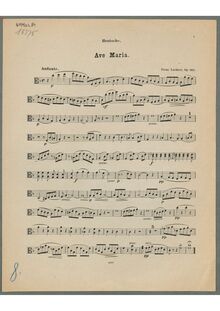 Partition altos, Ave Maria, Op.162, F major, Lachner, Franz Paul