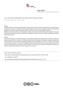 Les centres attractifs du Nord-Est Quercynois - article ; n°1 ; vol.91, pg 79-93