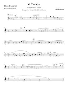 Partition basse clarinette (B♭), Ô Canada, O Canada, Lavallée, Calixa