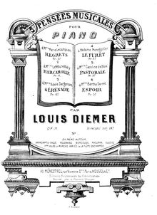 Partition No.6 - Espoir, Pensées musicales, Op.11, Diémer, Louis