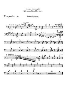 Partition timbales, Tam-Tam, Khovanshchina, Хованщина, Composer