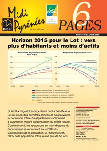 Horizon 2015 pour le Lot : vers plus d habitants et moins d actifs