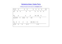 Tablature Harmonica Blues de Sonny Terry