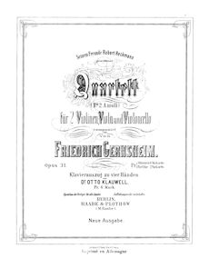 Partition violon 1, corde quatuor No.2, A minor, Gernsheim, Friedrich
