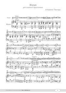 Partition complète (simplified), 12 violon sonates, Op.5