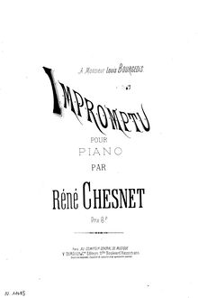 Partition complète, Impromptu, Op.11, F minor, Chesnet, René