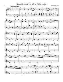 Partition Sonata R.42 en E♭ major, clavier sonates R.41-50, Soler, Antonio