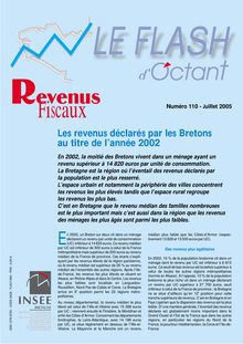 Les revenus déclarés par les Bretons au titre de l année 2002 (Flash d Octant n°110)