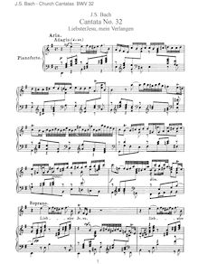 Partition complète, Liebster Jesu, mein Verlangen (Concerto en Dialogo) par Johann Sebastian Bach