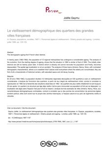 Le vieillissement démographique des quartiers des grandes villes françaises - article ; n°1 ; vol.5, pg 125-135