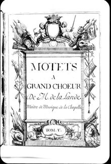 Partition Grands Motets, Tome V, Grands Motets, Cauvin collection