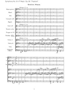 Partition I, Gewitter, Sturm (Allegro), Symphony No.6, Pastoral