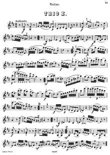 Partition de violon, 3 Piano Trios, Various:F majorD majorB♭ major par Joseph Haydn