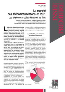 Le marché des télécommunications en 2001 - Les téléphones mobiles dépassent les fixes
