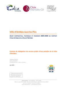 DSP eau - Audit Contractuel et Financier