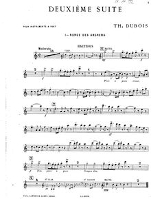 Partition hautbois,  No.2 pour vent Instruments, 2e Suite pour instruments à vent