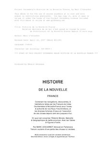Histoire de la Nouvelle France par Marc Lescarbot