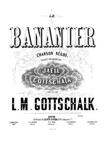 Partition complète (scan), Le Bananier, Le Bananier - Chanson nègre