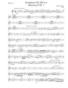Partition hautbois 2, Symphony No.11  Latin , A minor, Rondeau, Michel par Michel Rondeau