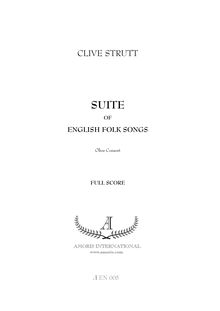 Partition complète,  of anglais Folk chansons, Strutt, Clive