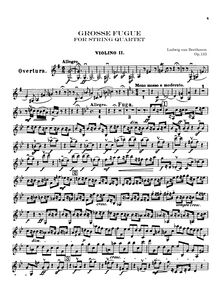 Partition violon 2, Große Fuge, B♭ major, Beethoven, Ludwig van