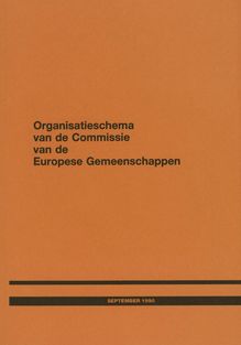 Organisatieschema van de Commissie van de Europese Gemeenschappen. September 1990