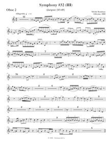 Partition hautbois 2, Symphony No.32, C major, Rondeau, Michel par Michel Rondeau