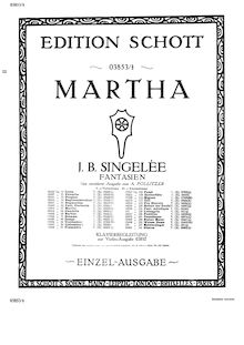 Partition Piano et violon Score, Fantaisie sur des motifs de l opéra  Martha , Op.67
