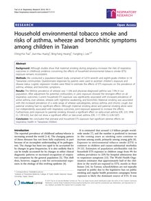 Household environmental tobacco smoke and risks of asthma, wheeze and bronchitic symptoms among children in Taiwan